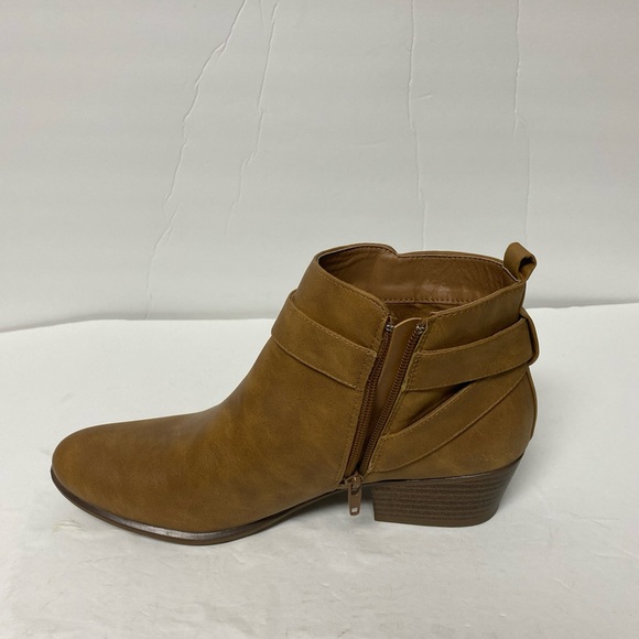 Unionbay Women’s Boots Tilly Cognac Heels Brown Ankle Boots Size 9M - Picture 4 of 7